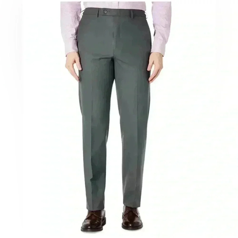 Lauren Ralph Lauren High Performance Wool Dress Pants Gray Stretch 34x28